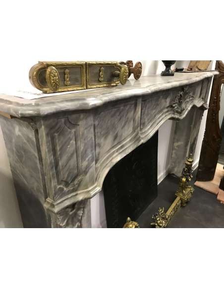 Louis 15 marble fireplace from the 18th century-Bozaart