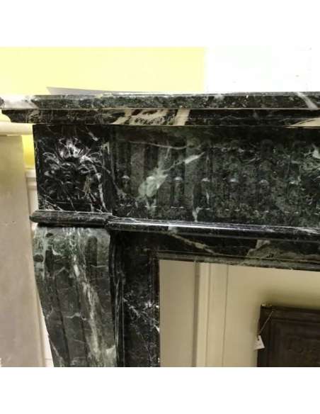 18th century Louis 16 green marble fireplace-Bozaart