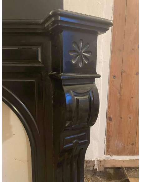 Black Louis 15 marble fireplace from the 19th century-Bozaart