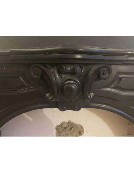Black Louis 15 marble fireplace from the 19th century-Bozaart