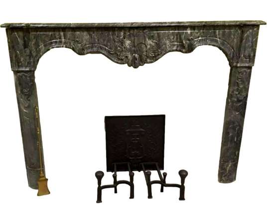 18th century marble Provencal Regency fireplace