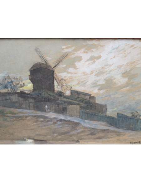 Pierre Henri Jamet - Le moulin de la Galette à Montmartre-Bozaart