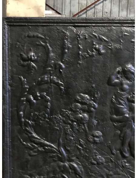 Plaque de cheminée mythologique en fonte du 18eme siècle-Bozaart