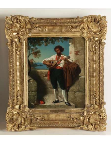 Dominique Louis Papety (Marseille 1815 - 1849 Marseille): A pair of portraits of the Neapolitans.-Bozaart