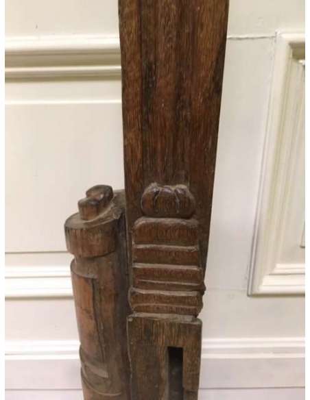 Oak staircase banister in Louis 16 style from the 18th century-Bozaart