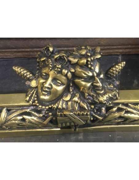 Bar of fire andirons in bronze of the 19th century-Bozaart