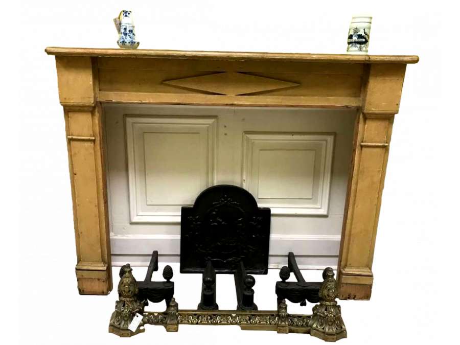 19th century wooden fireplace