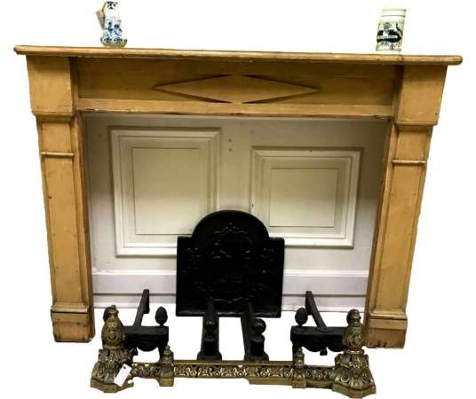 19th century wooden fireplace