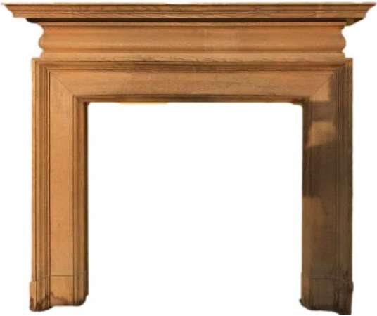 20th century Victorian style wooden fireplace