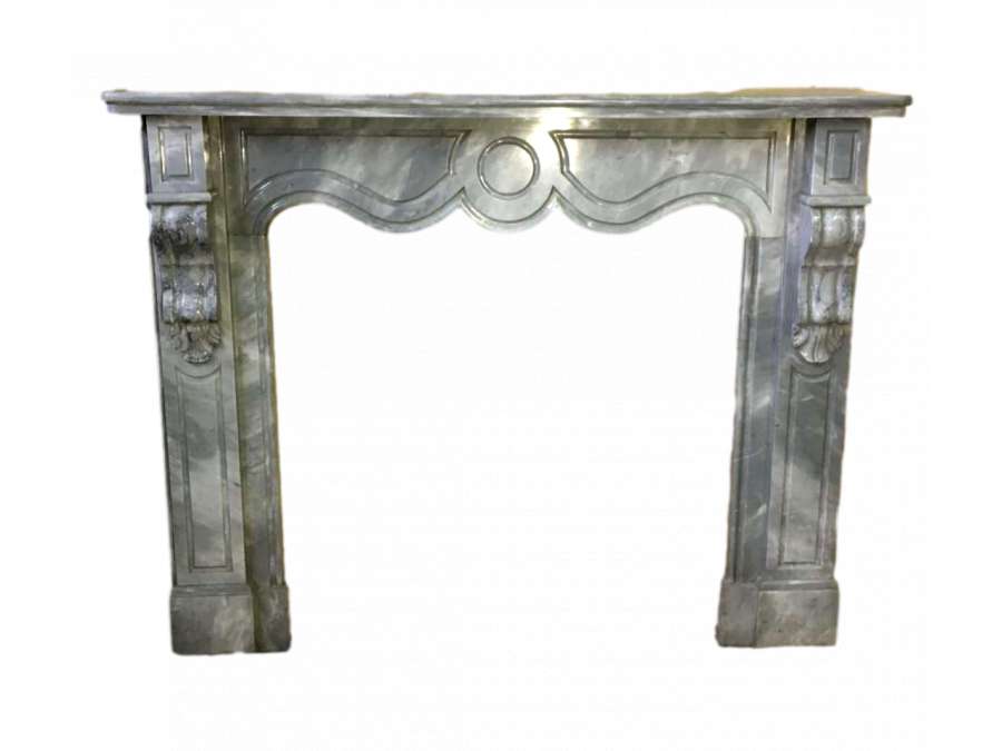 Ancient fireplace Louis 15 in marble from the 19th century