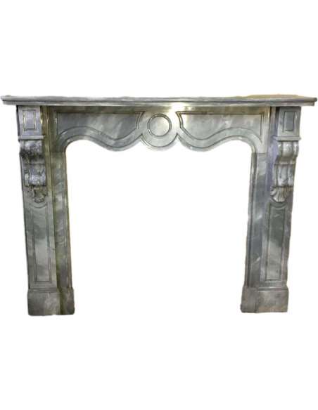 Ancient fireplace Louis 15 in marble from the 19th century-Bozaart