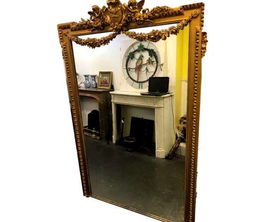 19th century Napoleon III wooden mirror