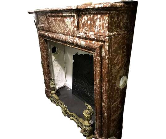 Louis 14 marble fireplace with hood