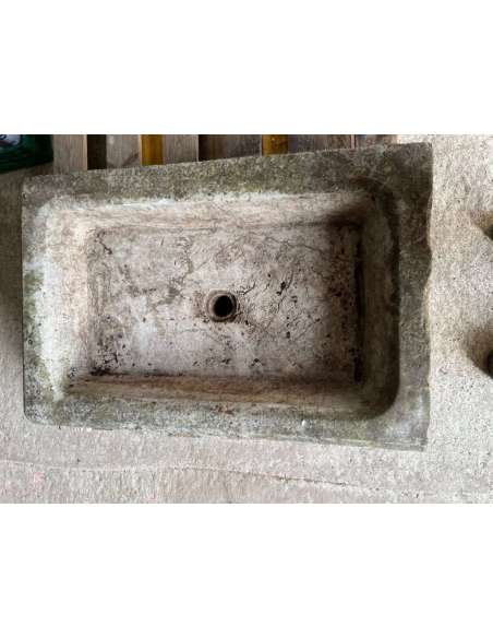 Large antique stone sink from the 19th century-Bozaart