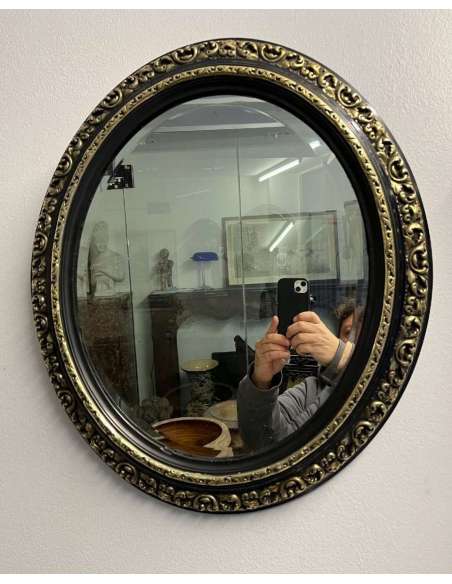 Miroir Napoléon III du 19ème siècle en bois-Bozaart