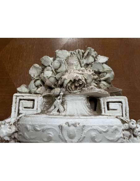 19th century plaster pediment in the Louis 16 style-Bozaart