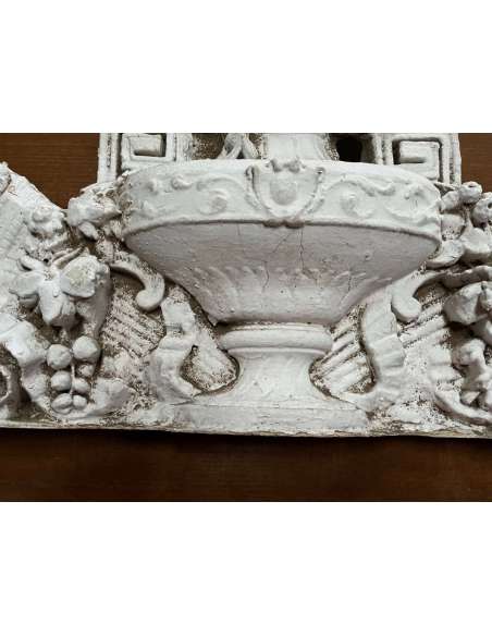 19th century plaster pediment in the Louis 16 style-Bozaart