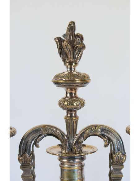 A Pair of Regence style candelstick. 19th century.-Bozaart