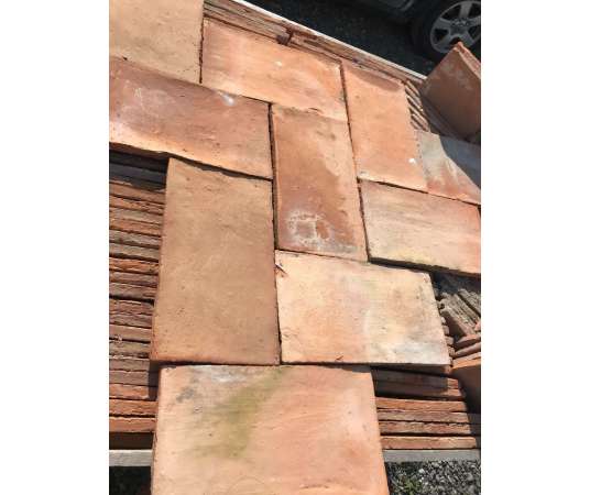 Large terracotta tiles from the 19th century