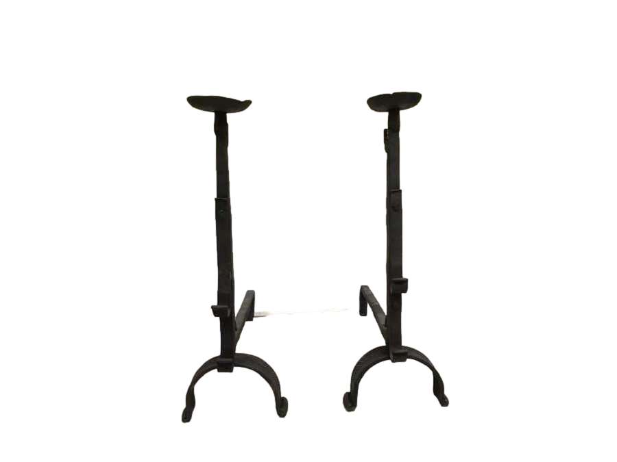 Antique wrought iron landier andirons+ from the 17th century