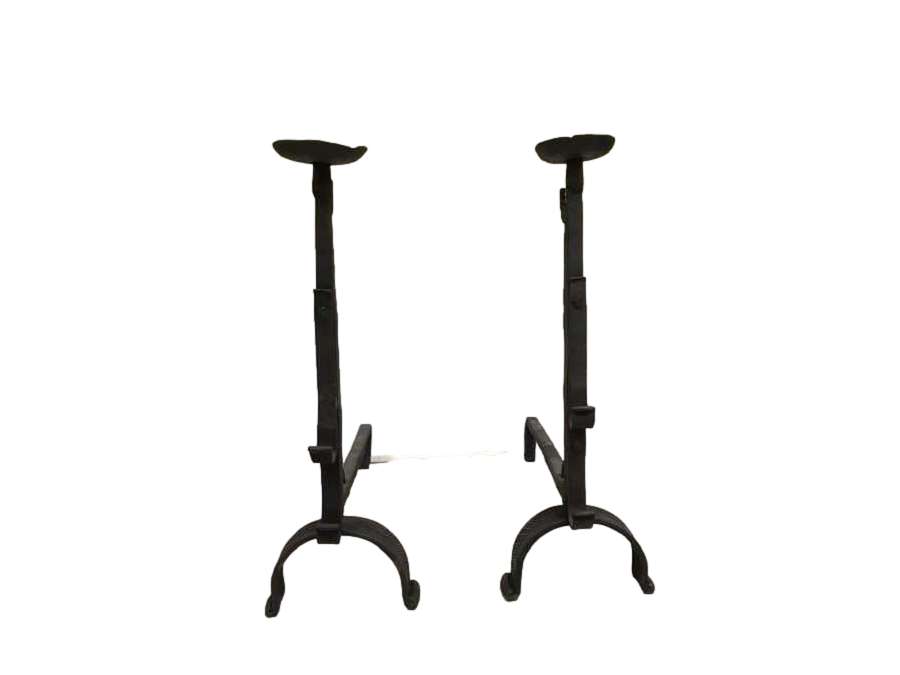 Antique 17th century wrought iron landers