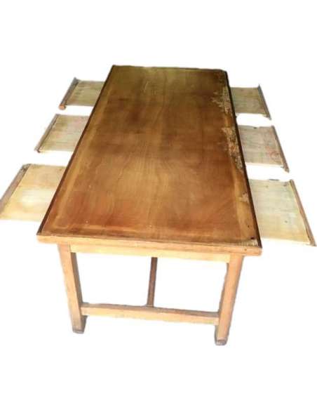 Antique 20th century wooden chemistry table-Bozaart