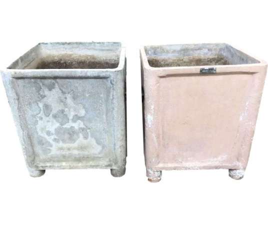 air of 20th century fiber cement planters circa 1950