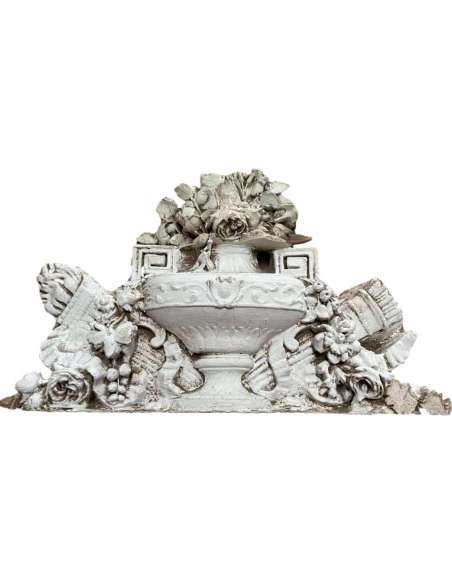 19th century plaster pediment in the Louis 16 style-Bozaart