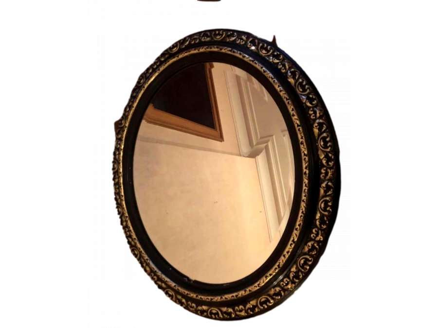 Miroir Napoléon III du 19ème siècle en bois