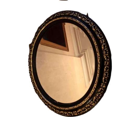 Miroir Napoléon III du 19ème siècle en bois