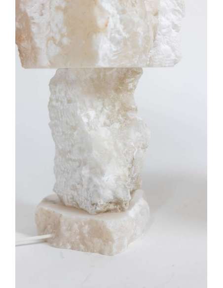Pair Of Alabaster Lamps, Contemporary Work, LS5406881B - lamps-Bozaart