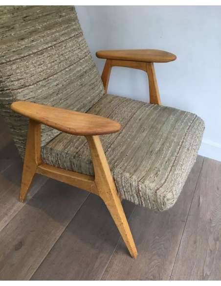 Pair of 70's Wooden Armchairs-Bozaart