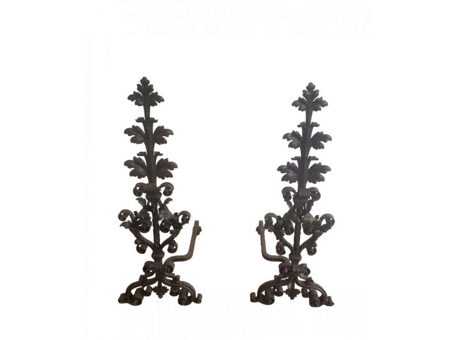 Wrought Iron Chenets + Contemporary work