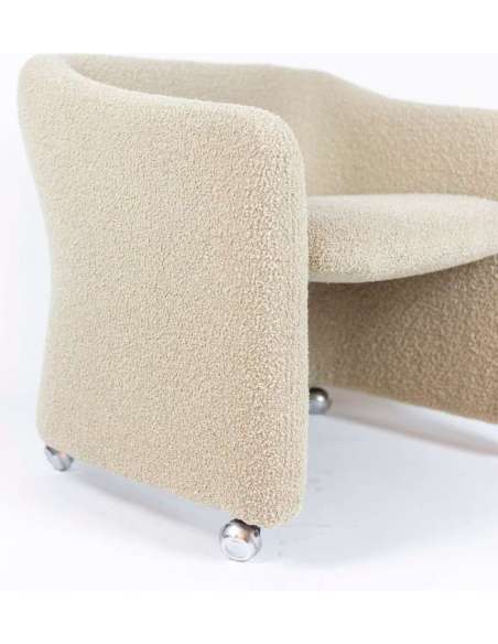 Pair of curly armchairs, 1970s, LS47981251 - Design Seats-Bozaart