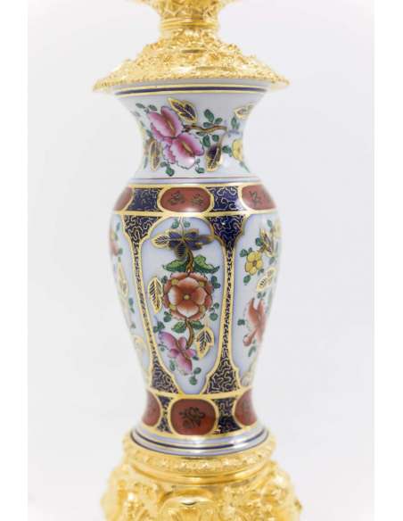 Porcelain and Bronze Lamps, Year 1880-Bozaart
