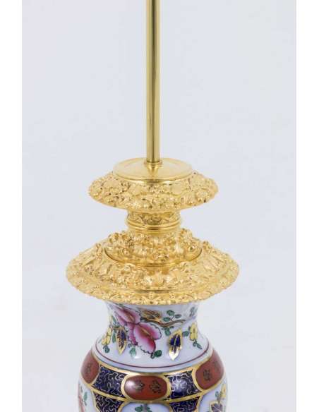 Paire De Lampes En Porcelaine Valentine Et Bronze Doré, Circa 1880 - Ls41221171 - lampes-Bozaart