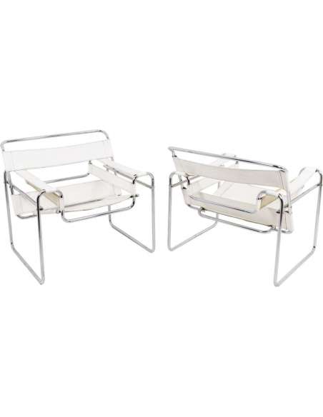 Marcel Breuer, paire de fauteuils "Wassily", années 1960 - LS4286981 - Sièges Design-Bozaart