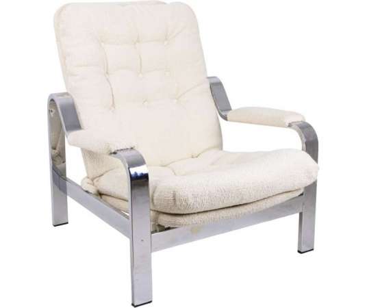 Modular Chromed Metal Armchair, 1970s - Ls39151201 - Design Seats