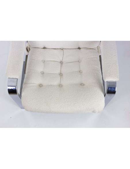 Modular Chromed Metal Armchair, 1970s - Ls39151201 - Design Seats-Bozaart