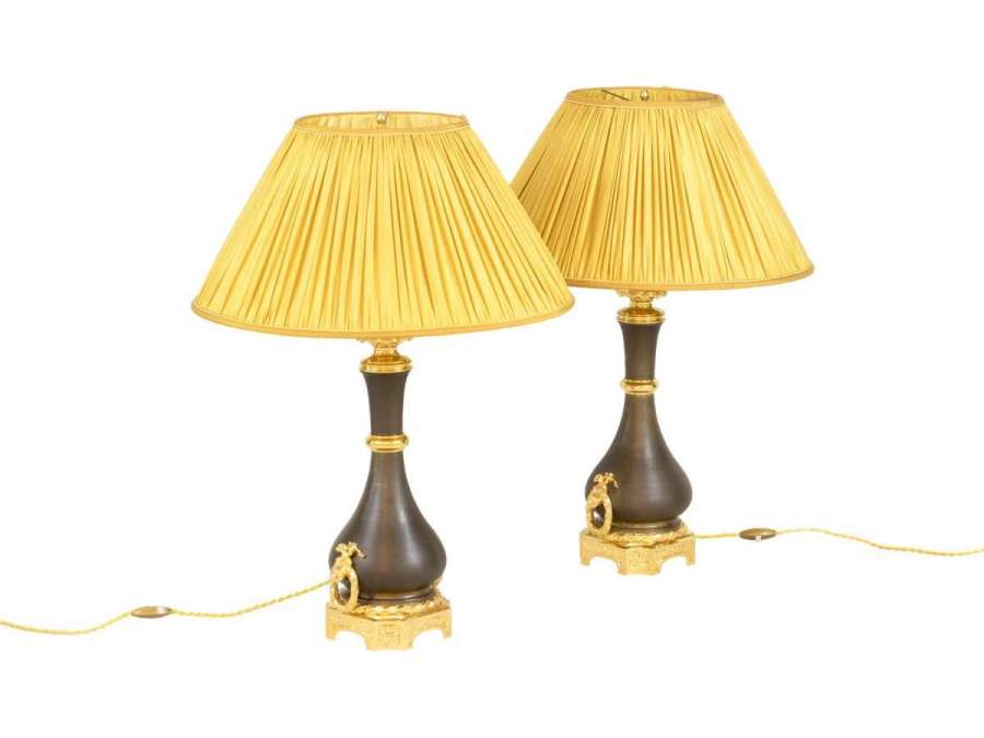 Pair of lamps Louis XVI style, Maison Gagneau circa 1880