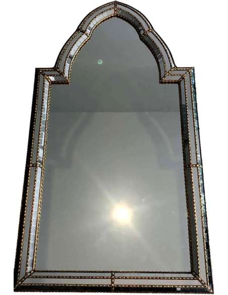 20th Century Brass Mirror 1970-Bozaart