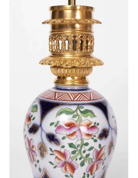 Pair Of Bayeux Porcelain Lamps, Late Nineteenth Century - LS3579831 - oil lamps Pair Of Bayeux Porcelain Lamps, Late Nineteenth Century - LS3579831 - oil lamps-Bozaart