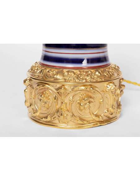 Pair Of Bayeux Porcelain Lamps, Late Nineteenth Century - LS3579831 - oil lamps Pair Of Bayeux Porcelain Lamps, Late Nineteenth Century - LS3579831 - oil lamps-Bozaart