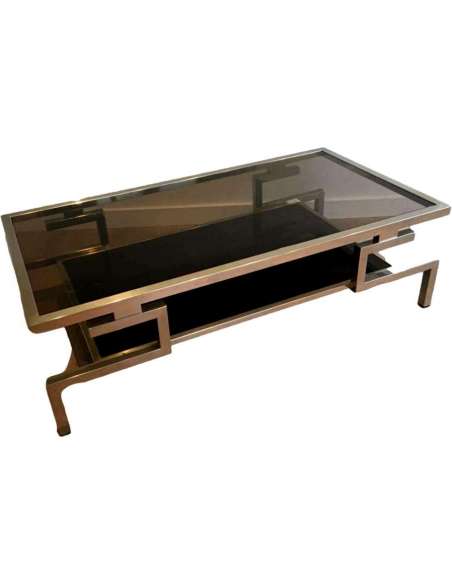 Très Belle Table Basse Moderniste Chromée. Vers 1970 - Tables Basses-Bozaart
