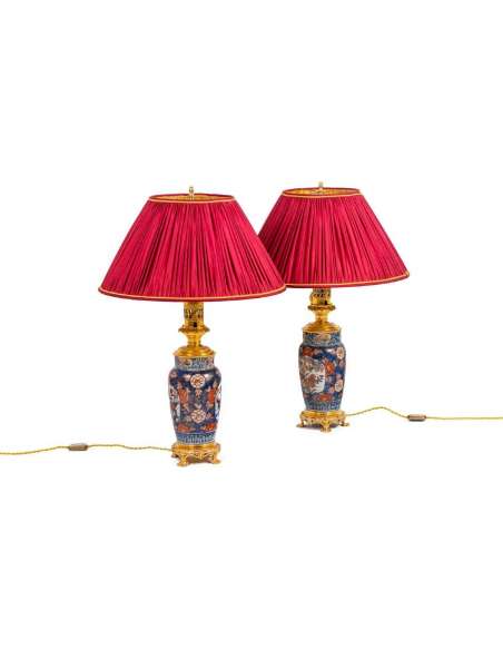 Pair Of Imari Porcelain And Gilded Bronze Lamps, Circa 1880, Ls4547631 - oil lamps-Bozaart