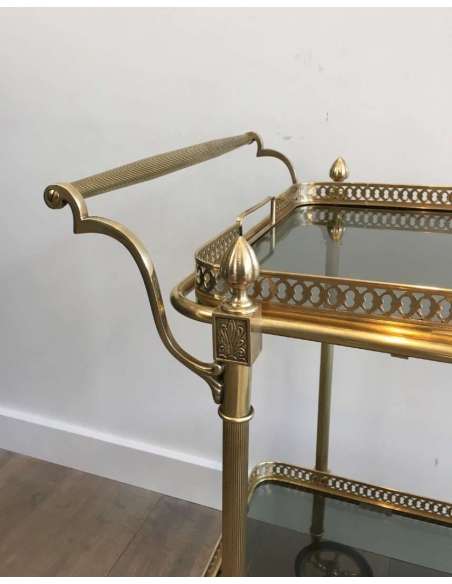 20th Century Brass Rolling Table by Maison Jansen-Bozaart