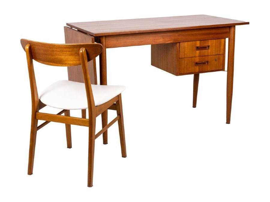 Bureau en teck de 20eme siècle année 1960