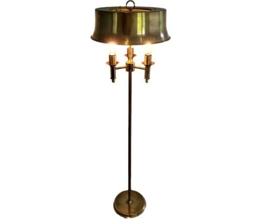 Brass Floor Lamp with Brass Lampshade. - street lights