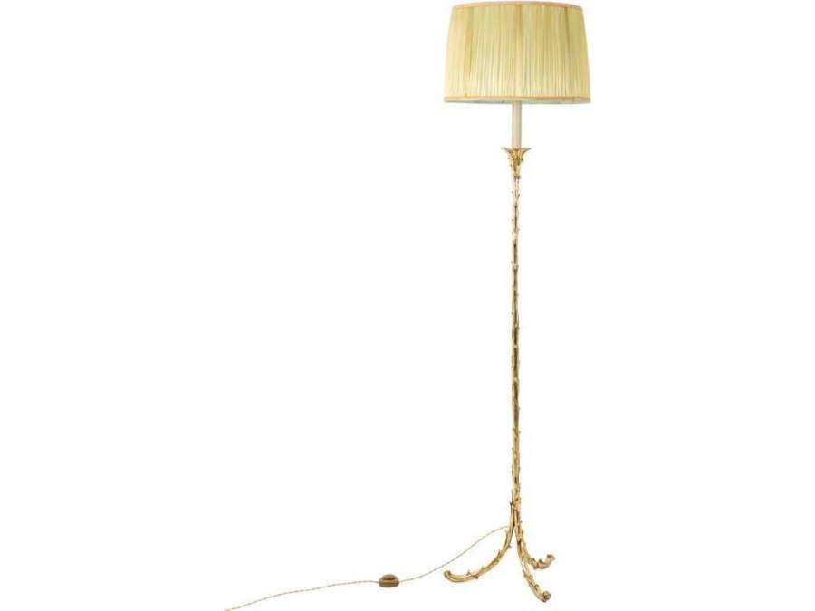 Maison Baguès, Tripod Floor Lamp In Gilded Bronze, 1970s, LS4887D - floor Lamps