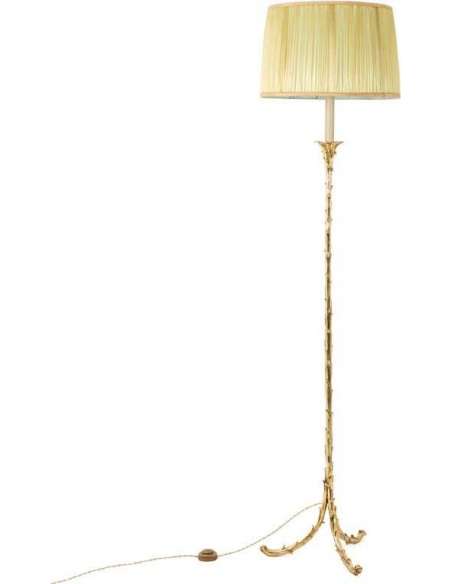 Maison Baguès, Tripod Floor Lamp In Gilded Bronze, 1970s, LS4887D - floor Lamps-Bozaart